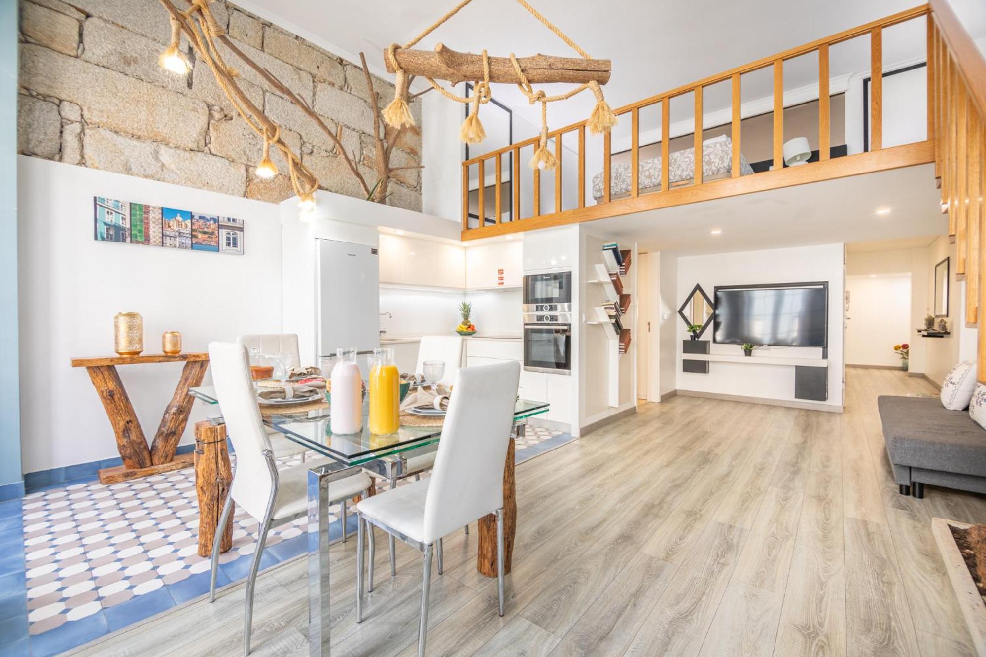 Deluxe Spacious Flats W Mezzanine By Host Wise Apartment Porto Ruang foto