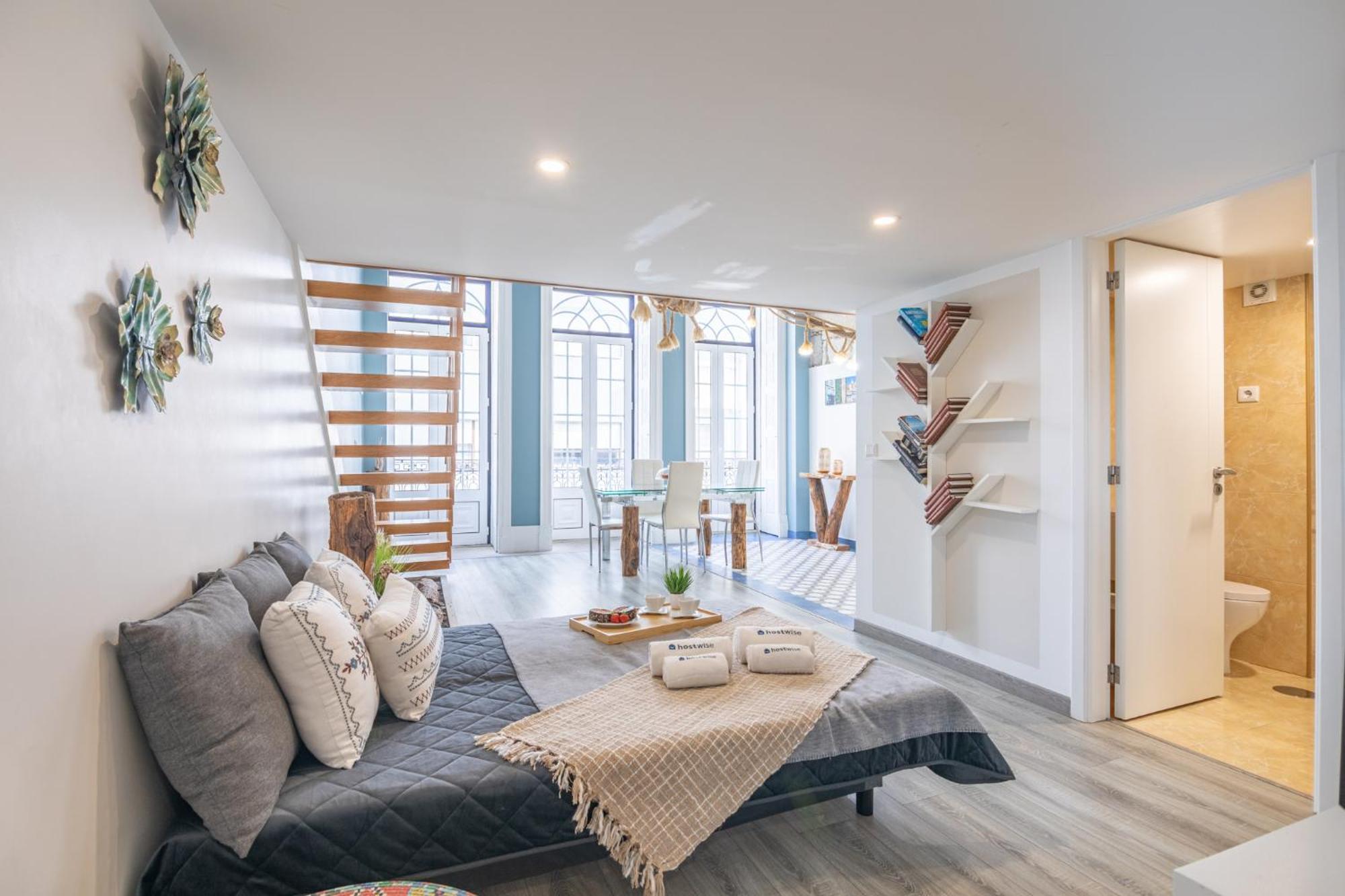 Deluxe Spacious Flats W Mezzanine By Host Wise Apartment Porto Ruang foto