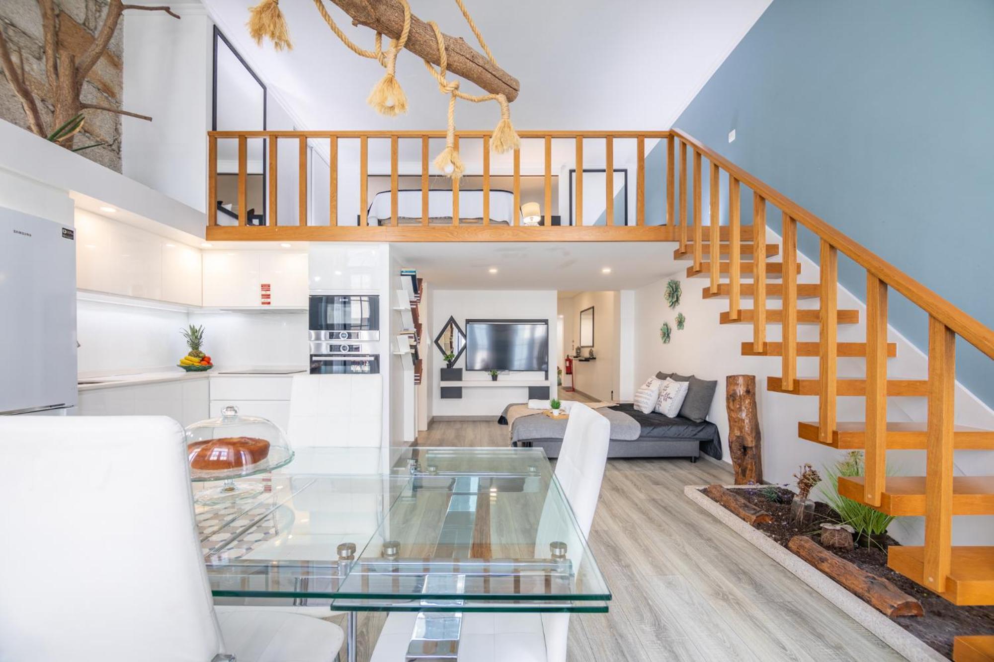 Deluxe Spacious Flats W Mezzanine By Host Wise Apartment Porto Ruang foto